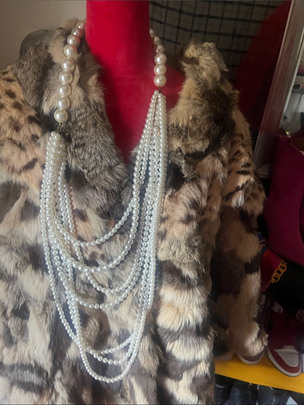 Vintage Multi-Strand Pearl Necklace - White